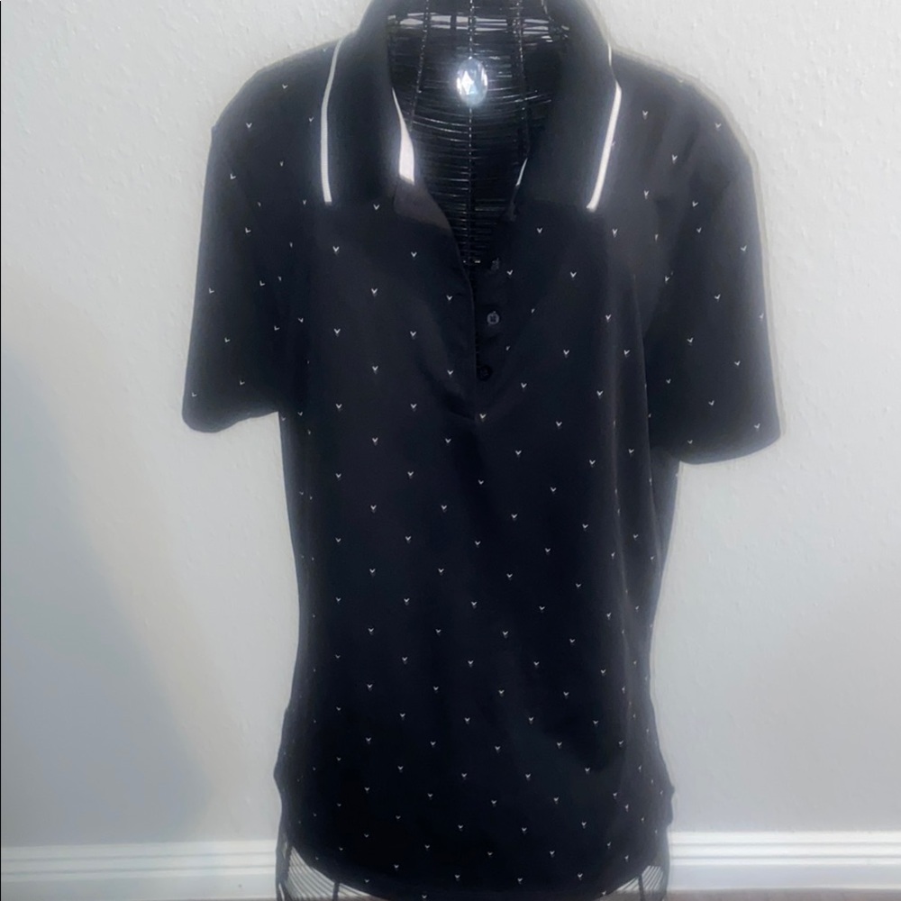 Callaway Black Fitted Polo Button Down Shirt